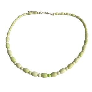 Jay King Green Chrysoprase Necklace Meadow‎ Stone Beads Mine Finds Desert Rose